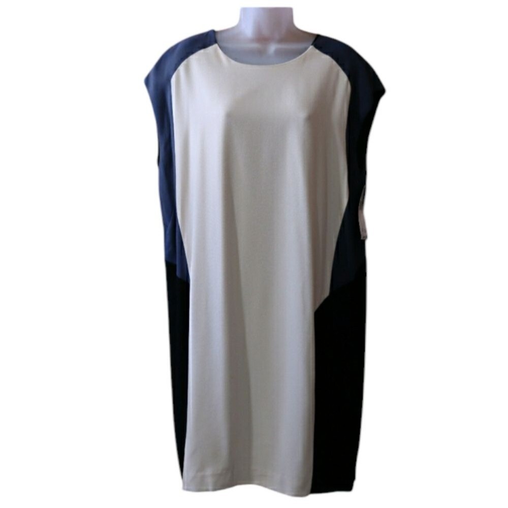DKNY Color Block Shift Tent Dress Y2K NWT LG